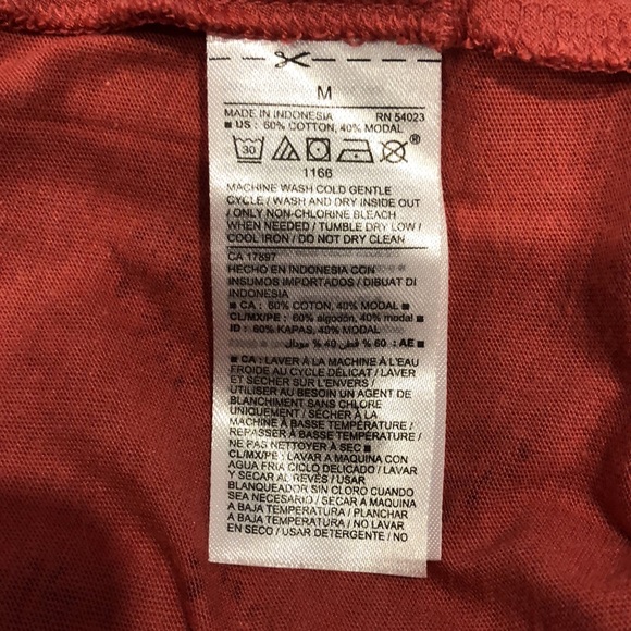 Dark peach flowered top. - Picture 5 of 5